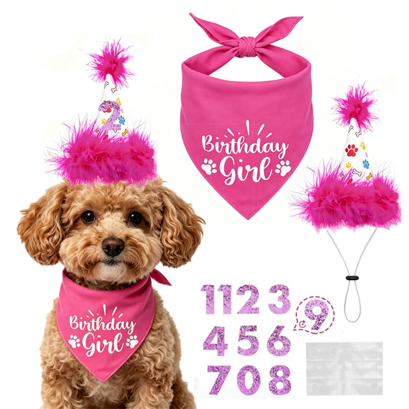 Pet Supplies In Bulk - Dog Birthday Party Set Bandana Skirt
