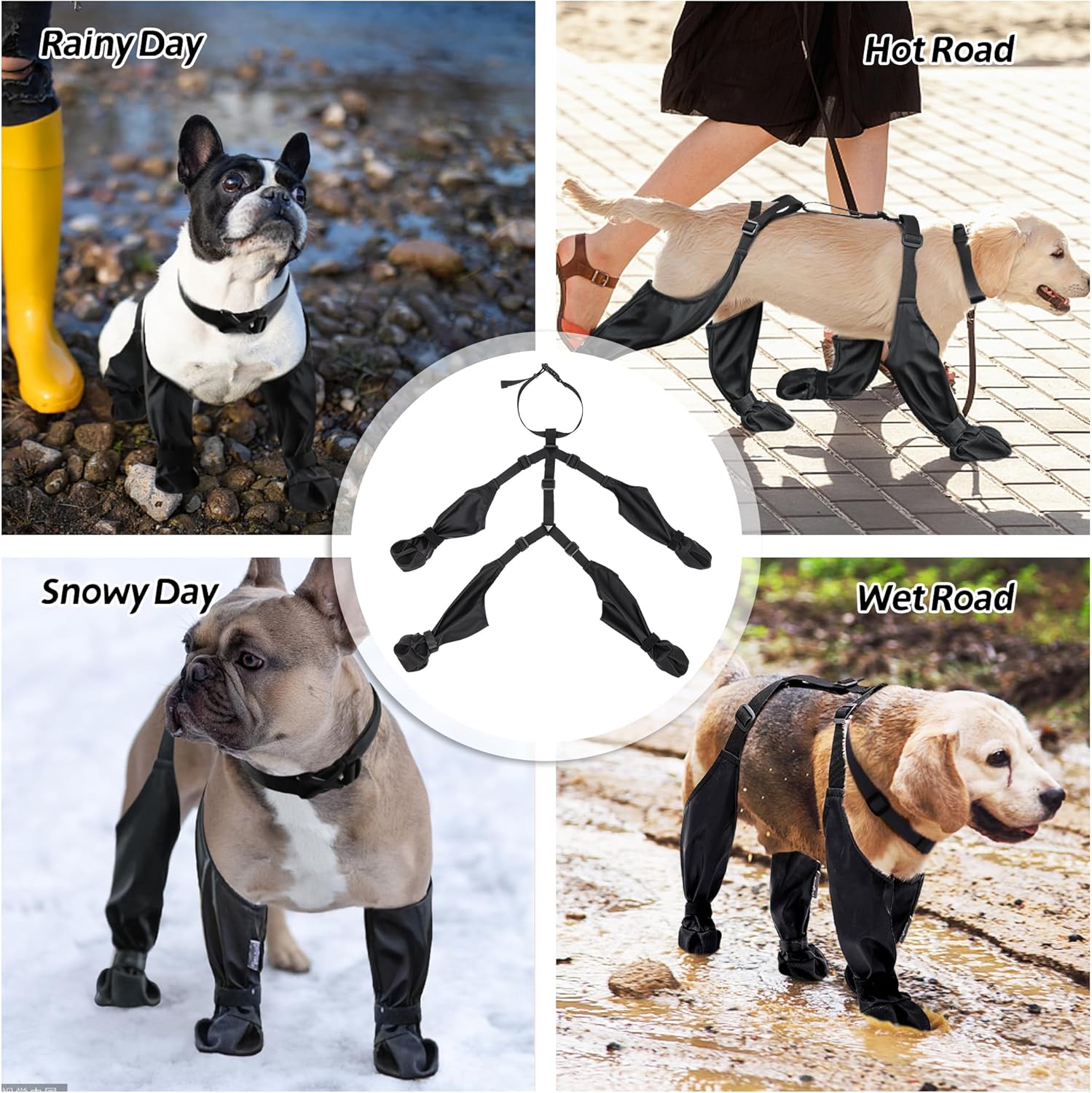 Dog Suspender Boots Waterproof - đánh giá và giá Dog Booties Paw Protector