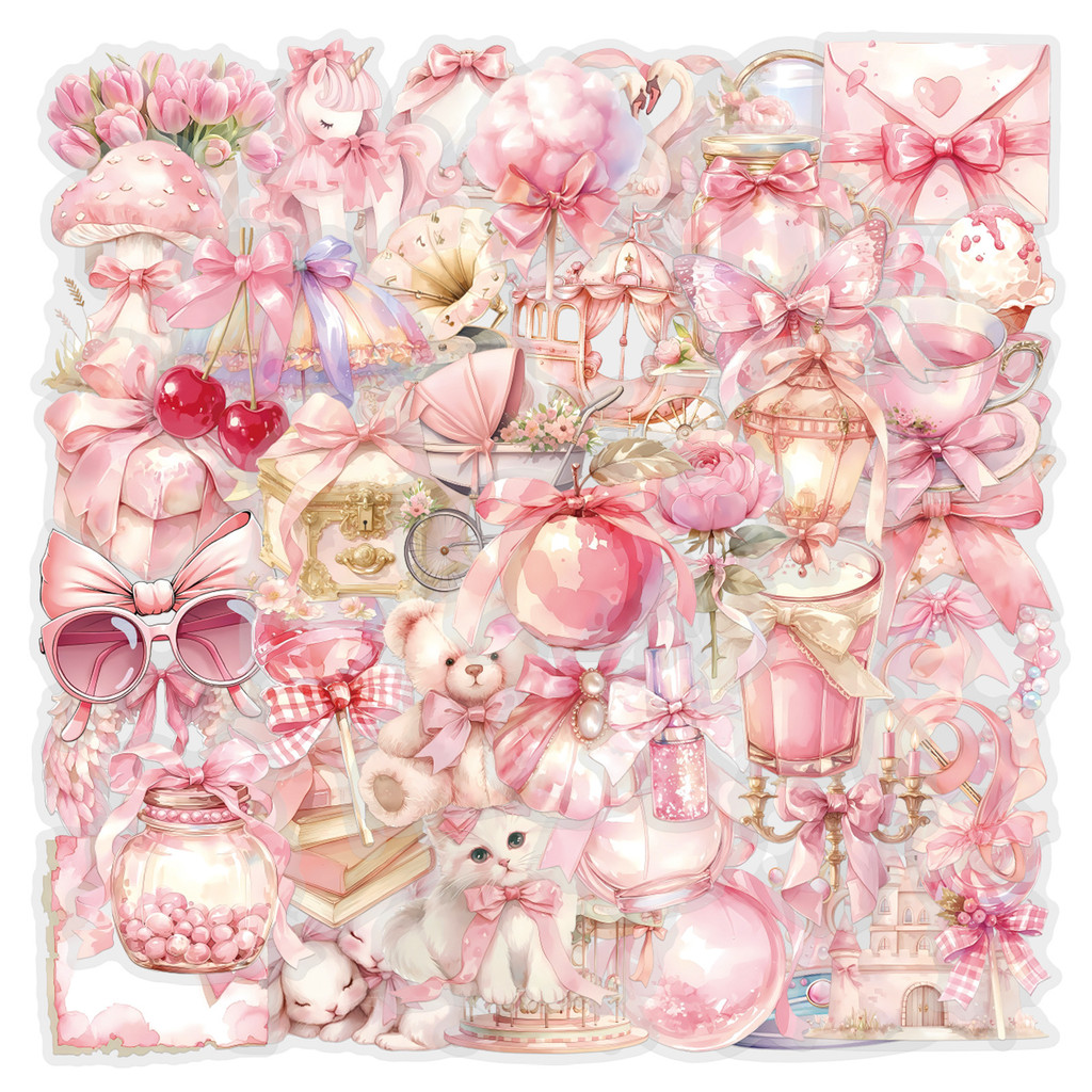60Pieces Pink Coquette Sticker - đánh giá và giá Pet Supplies In Store