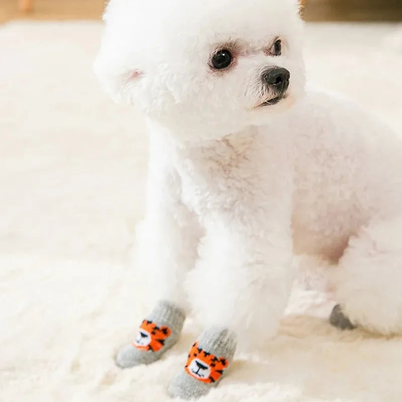 4Pcs Winter Pet Dog Socks Anti - đánh giá và giá Dog Booties Paw Protector