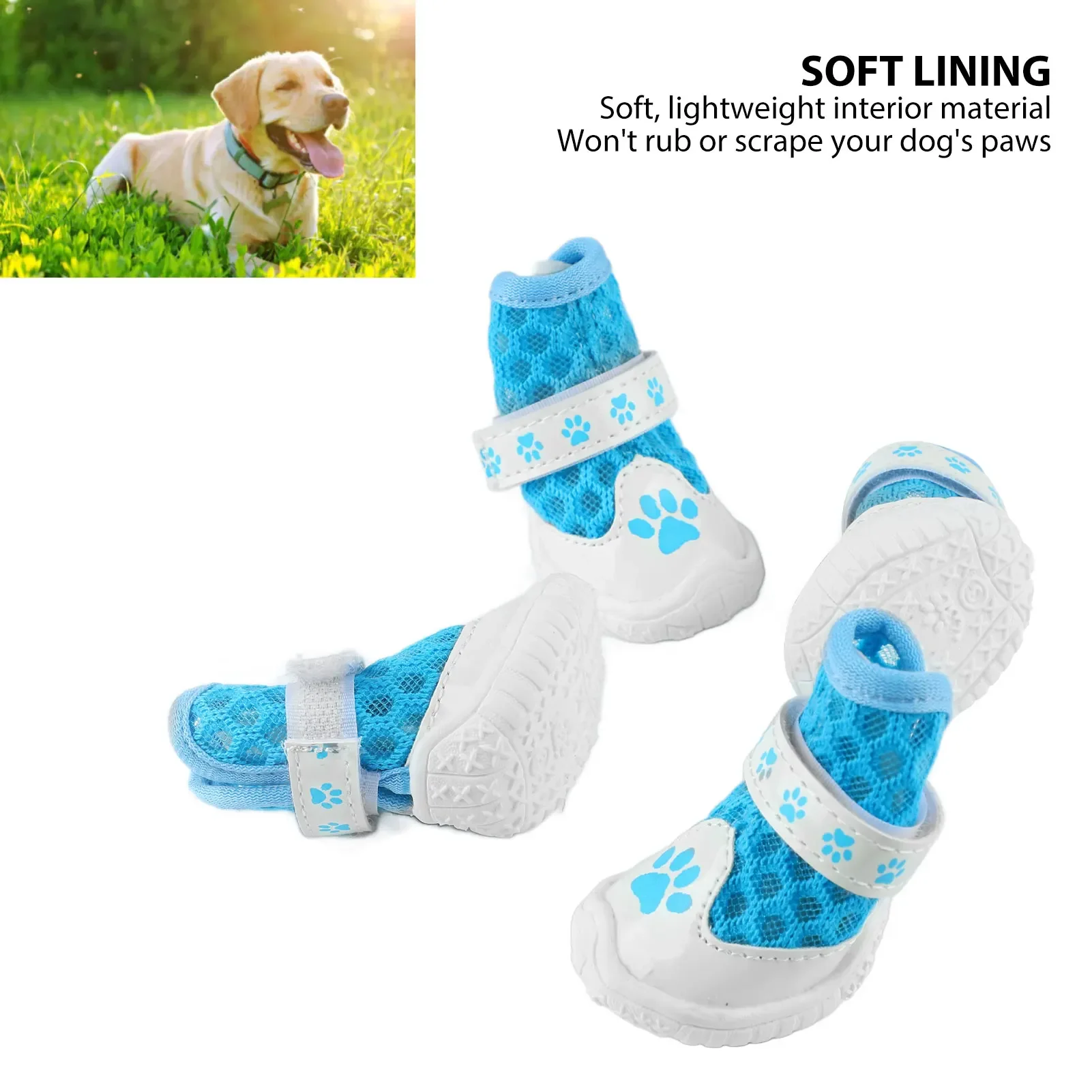 4pcs Dog Booties Spring Summer - đánh giá và giá Dog Booties Paw Protector